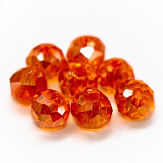 Бусины рондели 6*4мм (оранжевый прозрачный)